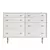 Sleek Wood Modern 8-Drawer Dresser 3D model small image 2