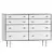 Sleek Wood Modern 8-Drawer Dresser 3D model small image 3