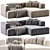 Modular Corduroy Lennon Corner Sofa 3D model small image 1