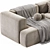 Modular Corduroy Lennon Corner Sofa 3D model small image 4