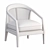 Willow White Linen Rattan Armchair 3D model small image 2