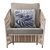 Elegant Bitta Lounge Club Armchair 3D model small image 3