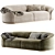 Elegant Rugiano Pierre Sofa 3D model small image 1