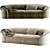 Elegant Rugiano Pierre Sofa 3D model small image 2