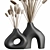 Boho Chic Pampas Grass Bouquet 3D model small image 2