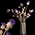 Modern Thistle Bouquet in Glass Vase 3D model small image 1