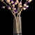 Modern Thistle Bouquet in Glass Vase 3D model small image 4