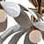 Modern Twiggy Semi-Flush Light 3D model small image 2