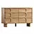 Vintage 6-Drawer Wooden Chest 3D model small image 1