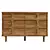 Vintage 6-Drawer Wooden Chest 3D model small image 2