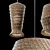 Rattan Pendant Lights Trio: Modern Elegance 3D model small image 4