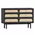 Modern 6-Drawer Olive Cane Dresser 3D model small image 1