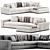 Sepia Modular Corner Sofa 3D model small image 1