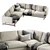 Natuzzi Italia Jeremy Sectional Sofa 3D model small image 2