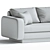 Sleek Modern Mesa Sofa 3D model small image 3