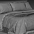 Sleek Emmett Bed Metal Legs 3D model small image 3
