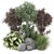 Outdoor Bush Plants Set 989 3D model small image 1