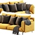 Modern Arflex Faubourg Sofa 3D model small image 2