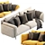 Modern Arflex Faubourg Sofa 3D model small image 4