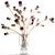 Modern Thistle Bouquet in Glass Vase 3D model small image 1