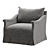 Elegant Vallone Lounge Chair 3D model small image 1