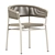 Modern Aluminum Kilt Dining Armchair 3D model small image 3