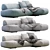 Sleek Modern Gogan Sofa Design 3D model small image 4