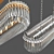 Modern Beckett Linear Suspension Light 3D model small image 3