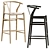 Elegant Faith Bar Stools 3D model small image 1