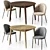 Customizable Dijon Chair and Extendable Stockholm Table 3D model small image 1