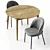 Customizable Dijon Chair and Extendable Stockholm Table 3D model small image 4