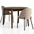 Customizable Dijon Chair and Extendable Stockholm Table 3D model small image 5