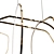 Ophelia Chandelier Satin Brass Pendant 3D model small image 2