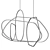 Ophelia Chandelier Satin Brass Pendant 3D model small image 3