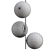 Title: Gleaming Globe Chandelier Fixture 3D model small image 3