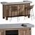 Rattan Wendel Stool Set 3D model small image 1
