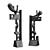  Constructive Abstract Metal Plaster Sculpture 3D model small image 1
