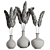 Elegant Pampas Glass Vase Display 3D model small image 4