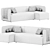 Modern Ersa Corner Sofa Set 3D model small image 4