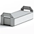 Luxury Ruban Bench Pierre Frey 3D model small image 3