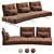 Modern Italian Sofa with Adjustable Backrest 3D model small image 4