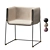 Sleek Metal & Leather Armchair 3D model small image 1