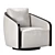 Luxury Pomona Leather Swivel Chair 3D model small image 1