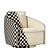 Luxury Pomona Leather Swivel Chair 3D model small image 4