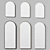 Sleek Mirror Set in Multiple Colors 3D model small image 3