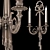 Elegant Bronze Wall Light Pair 3D model small image 1