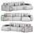 Modern Loft Santino Sofa Home 3D model small image 4