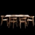 Title: Walnut Dining Set Ren Carola 3D model small image 2