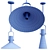 Contemporary LARKIN Pendant Lamp 3D model small image 3
