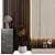 Modern Wood & Stone TV Wall 3D model small image 4
